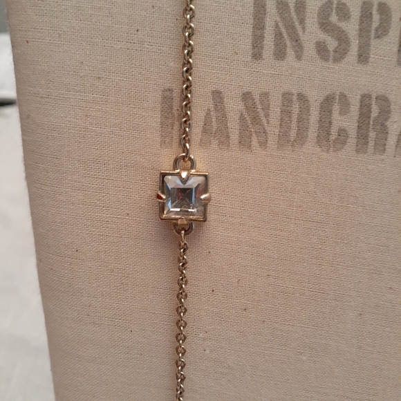 Ann Taylor Tortoise Shell Crystal gold necklace - Picture 4 of 5